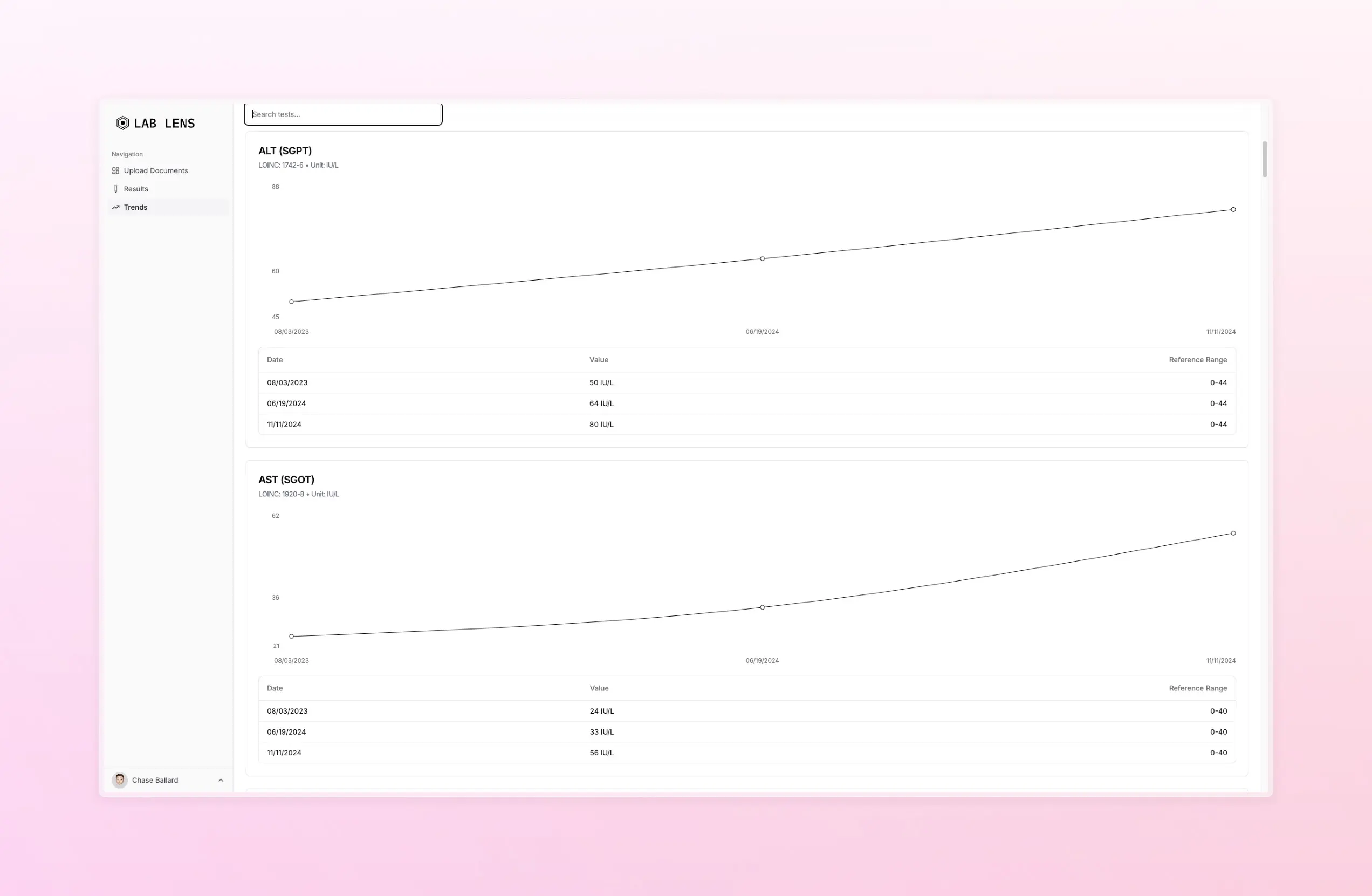 Lab Lens App Screenshot